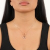 Thumbnail Image 5 of Pear-Shaped & Round-Cut Citrine, White Lab-Created Sapphire Necklace Sterling Silver 18&quot;
