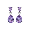 Thumbnail Image 2 of Pear-Shaped Amethyst Dangle Earrings Sterling Silver
