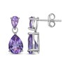 Thumbnail Image 3 of Pear-Shaped Amethyst Dangle Earrings Sterling Silver