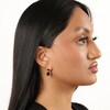 Thumbnail Image 4 of Rectangle & Round-Cut Garnet Dangle Earrings Sterling Silver