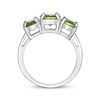 Thumbnail Image 3 of Oval-Cut Peridot Three-Stone Ring Sterling Silver