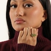 Thumbnail Image 6 of Oval-Cut Peridot Three-Stone Ring Sterling Silver