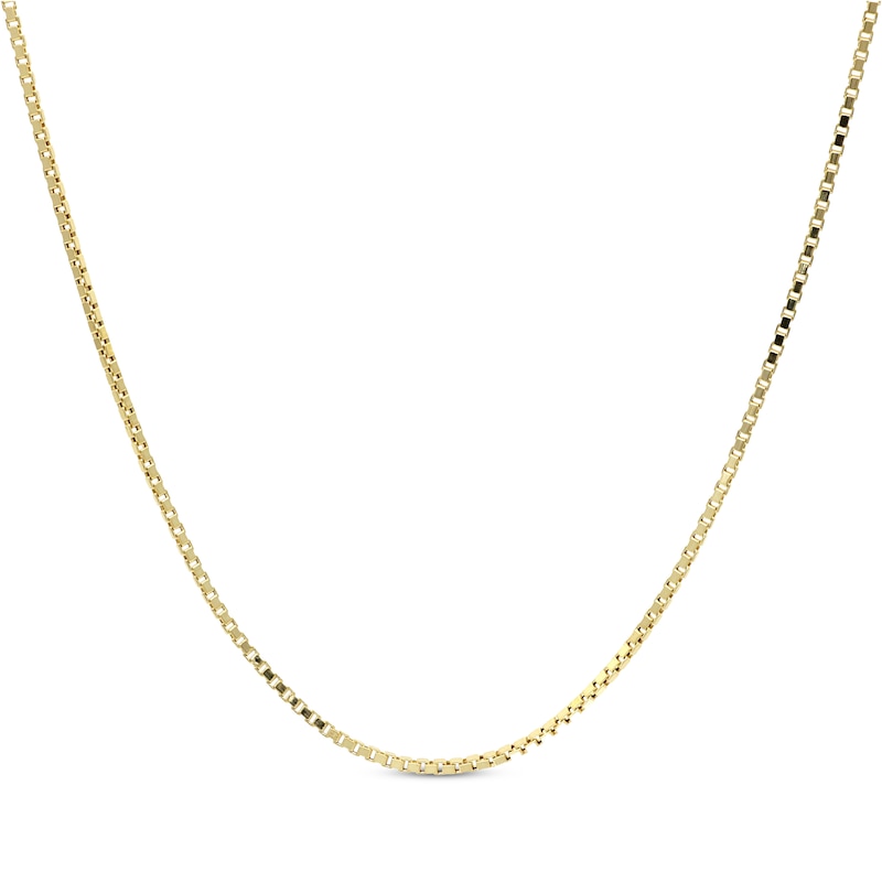 Main Image 1 of Box Chain Necklace 1.5mm Hollow 14K Yellow Gold 16&quot;