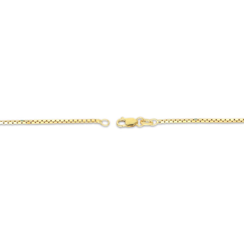 Hollow Box Chain Necklace 1.5mm 14K Yellow Gold 16