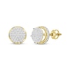 Thumbnail Image 0 of Men's Multi-Diamond Cupped Setting Stud Earrings 1/6 ct tw 10K Yellow Gold