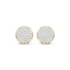 Thumbnail Image 2 of Men's Multi-Diamond Cupped Setting Stud Earrings 1/6 ct tw 10K Yellow Gold