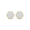 Thumbnail Image 1 of Men's Multi-Diamond Cupped Setting Stud Earrings 1/6 ct tw 10K Yellow Gold