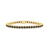 Thumbnail Image 1 of Men's Black Diamond Square Link Tennis Bracelet 3 ct tw 10K Yellow Gold 8.5&quot;