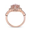 Thumbnail Image 3 of Cushion-Cut Morganite & Diamond Ring 1/6 ct tw 10K Rose Gold