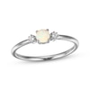 Thumbnail Image 1 of Lab-Created Opal & White Lab-Created Sapphire Stackable Ring Sterling Silver