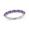 Thumbnail Image 0 of Baguette-Cut Amethyst Stackable Ring Sterling Silver