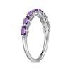 Thumbnail Image 1 of Baguette-Cut Amethyst Stackable Ring Sterling Silver