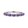 Thumbnail Image 2 of Baguette-Cut Amethyst Stackable Ring Sterling Silver