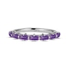 Thumbnail Image 3 of Baguette-Cut Amethyst Stackable Ring Sterling Silver