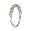Thumbnail Image 1 of Baguette-Cut Peridot Stackable Ring Sterling Silver