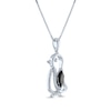 Thumbnail Image 2 of Marquise-Cut Black Onyx & Diamond Accent Penguin Necklace Sterling Silver 18&quot;
