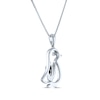 Thumbnail Image 3 of Marquise-Cut Black Onyx & Diamond Accent Penguin Necklace Sterling Silver 18&quot;