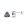 Thumbnail Image 0 of Trillion-Cut Amethyst Solitaire Stud Earrings Sterling Silver
