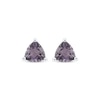 Thumbnail Image 1 of Trillion-Cut Amethyst Solitaire Stud Earrings Sterling Silver