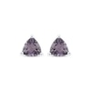 Thumbnail Image 2 of Trillion-Cut Amethyst Solitaire Stud Earrings Sterling Silver