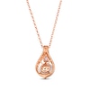 Thumbnail Image 3 of Le Vian Cultured Pearl & Amethyst Necklace 1/4 ct tw Diamonds 14K Strawberry Gold 19&quot;