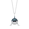 Thumbnail Image 0 of Disney Treasures Finding Nemo Diamond & London Blue Topaz "Bruce" Necklace 1/15 ct tw Sterling Silver 19"