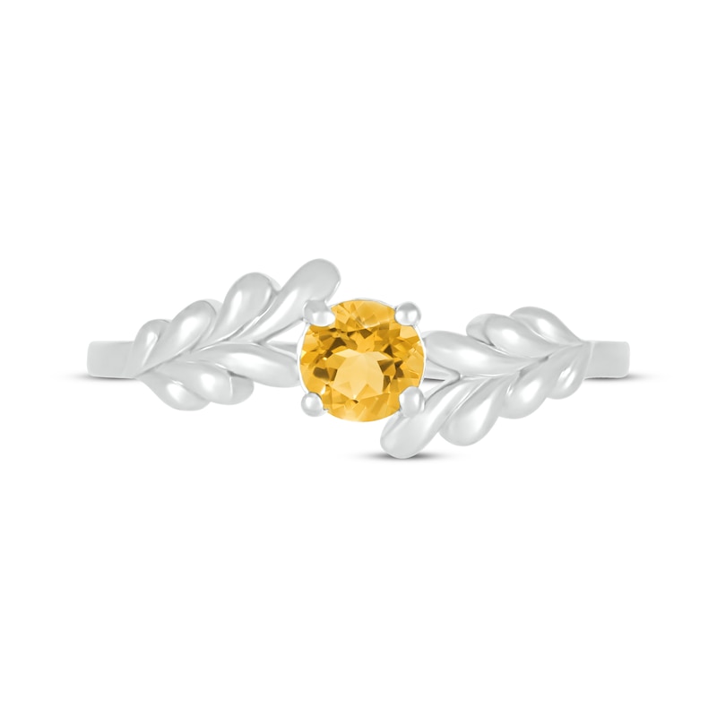 Main Image 4 of Citrine Leaf Bypass Ring