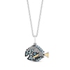 Thumbnail Image 0 of Disney Treasures Finding Nemo "Dory" Blue Topaz & Diamond Necklace 1/20 ct tw Sterling Silver & 10K Yellow Gold 19”