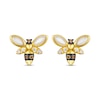 Thumbnail Image 2 of Le Vian Garden Party Mother of Pearl Bee Stud Earrings 1/6 ct tw Diamonds 14K Honey Gold
