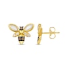 Thumbnail Image 3 of Le Vian Garden Party Mother of Pearl Bee Stud Earrings 1/6 ct tw Diamonds 14K Honey Gold