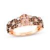 Thumbnail Image 0 of Le Vian Venetian Mosaic Morganite Ring 5/8 ct tw Diamonds 14K Strawberry Gold