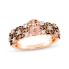 Thumbnail Image 1 of Le Vian Venetian Mosaic Morganite Ring 5/8 ct tw Diamonds 14K Strawberry Gold