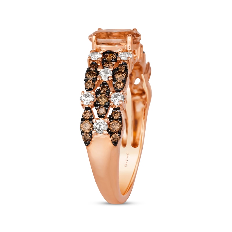 Main Image 2 of Le Vian Venetian Mosaic Morganite Ring 5/8 ct tw Diamonds 14K Strawberry Gold