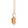 Thumbnail Image 1 of Le Vian Chocolatier Citrine Necklace 1/4 ct tw Diamonds 14K Strawberry Gold 19"