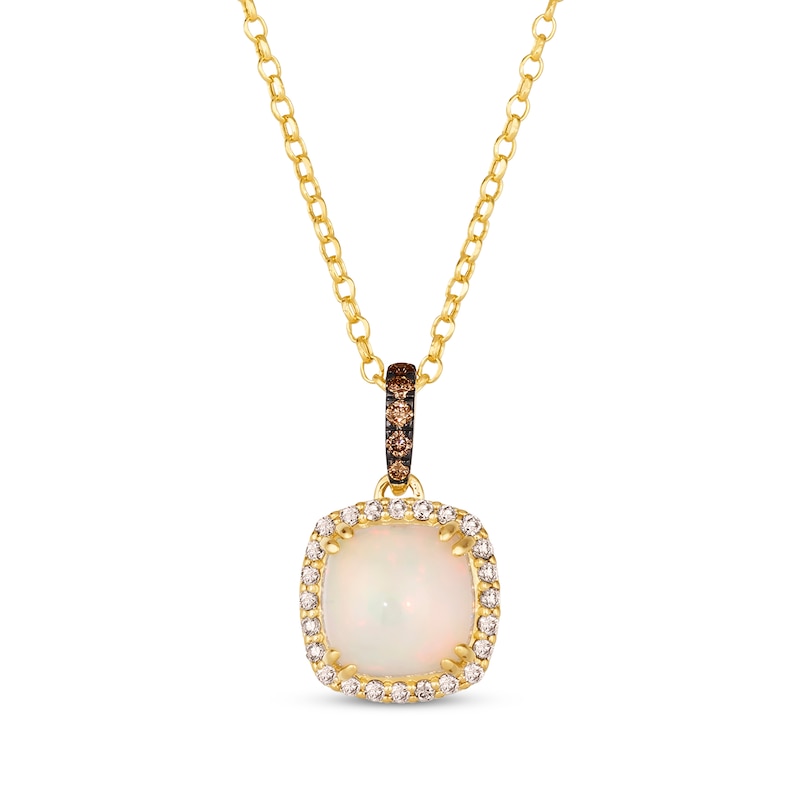 Le Vian Opal Necklace 1/4 ct tw Diamonds 14K Honey Gold 19"