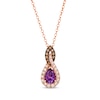 Thumbnail Image 1 of Le Vian Amethyst Necklace 1/2 ct tw Diamonds 14K Strawberry Gold 19"