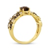 Thumbnail Image 3 of Le Vian Venetian Mosaic Chocolate Quartz Ring 5/8 ct tw Diamonds 14K Honey Gold