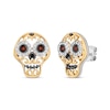 Thumbnail Image 0 of Disney Treasures Coco Diamond & Garnet Sugar Skull Earrings 1/8 ct tw Sterling Silver & 10K Yellow Gold