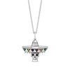 Thumbnail Image 0 of Disney Treasures Coco Diamond & Multi-Gemstone Skull with Sombrero Necklace 1/20 ct tw Sterling Silver 19"