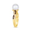 Thumbnail Image 2 of Le Vian Cultured Pearl Ring 1/5 ct tw Diamonds 14K Honey Gold