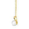 Thumbnail Image 2 of Le Vian Cultured Pearl Necklace 1/20 ct tw Diamonds 14K Honey Gold 19&quot;