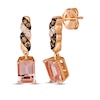 Thumbnail Image 0 of Le Vian Morganite Drop Earrings 1/6 ct tw Diamonds 14K Strawberry Gold