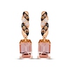 Thumbnail Image 1 of Le Vian Morganite Drop Earrings 1/6 ct tw Diamonds 14K Strawberry Gold