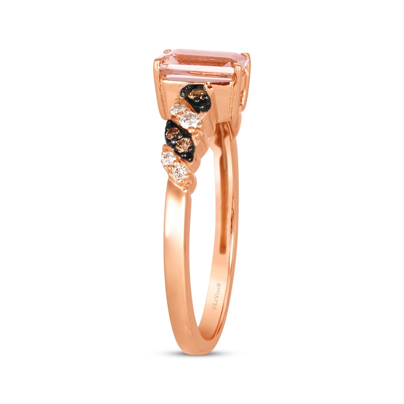 Main Image 2 of Le Vian Morganite Ring 1/6 ct tw Diamonds 14K Strawberry Gold