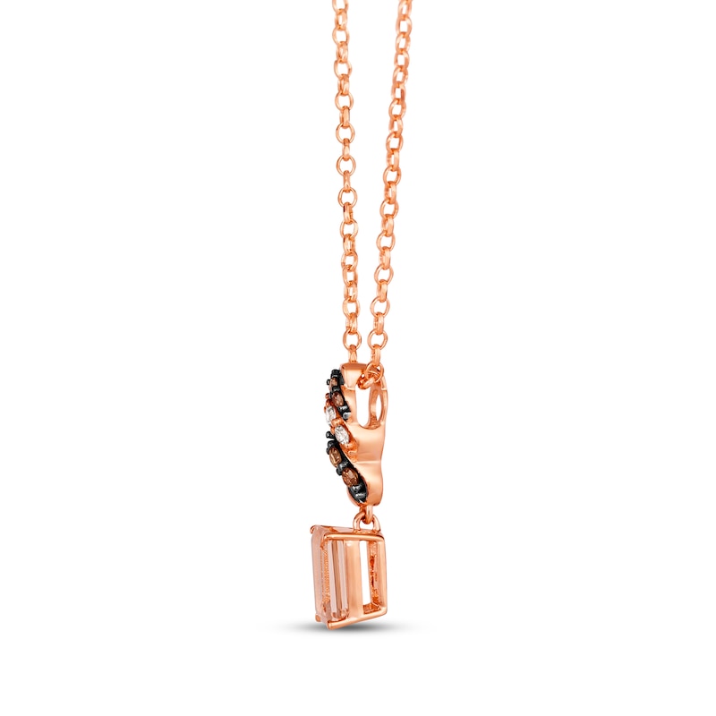 Main Image 2 of Le Vian Morganite Necklace 1/15 ct tw Diamonds 14K Strawberry Gold 19&quot;