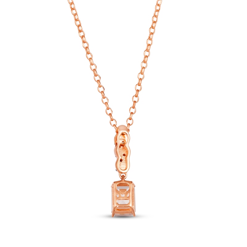 Main Image 3 of Le Vian Morganite Necklace 1/15 ct tw Diamonds 14K Strawberry Gold 19&quot;