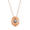 Thumbnail Image 3 of Le Vian Venetian Mosaic Blue Topaz Necklace 1/5 ct tw Diamonds 14K Strawberry Gold 18&quot;