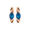 Thumbnail Image 1 of Le Vian Blue Topaz Hoop Earrings 1/6 ct tw Diamonds 14K Strawberry Gold