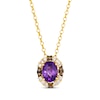 Thumbnail Image 1 of Le Vian Venetian Mosaic Amethyst Necklace 1/5 ct tw Diamonds 14K Honey Gold 19&quot;