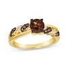 Thumbnail Image 1 of Le Vian Chocolate Quartz Ring 1/8 ct tw Diamonds 14K Honey Gold